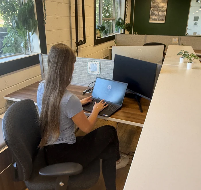 Alice Ksendzova at her desk